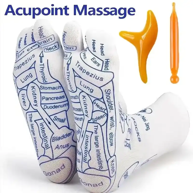 Acupressure Socks With Massage Stick